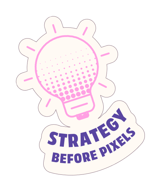 Strategy before pixels sticker
