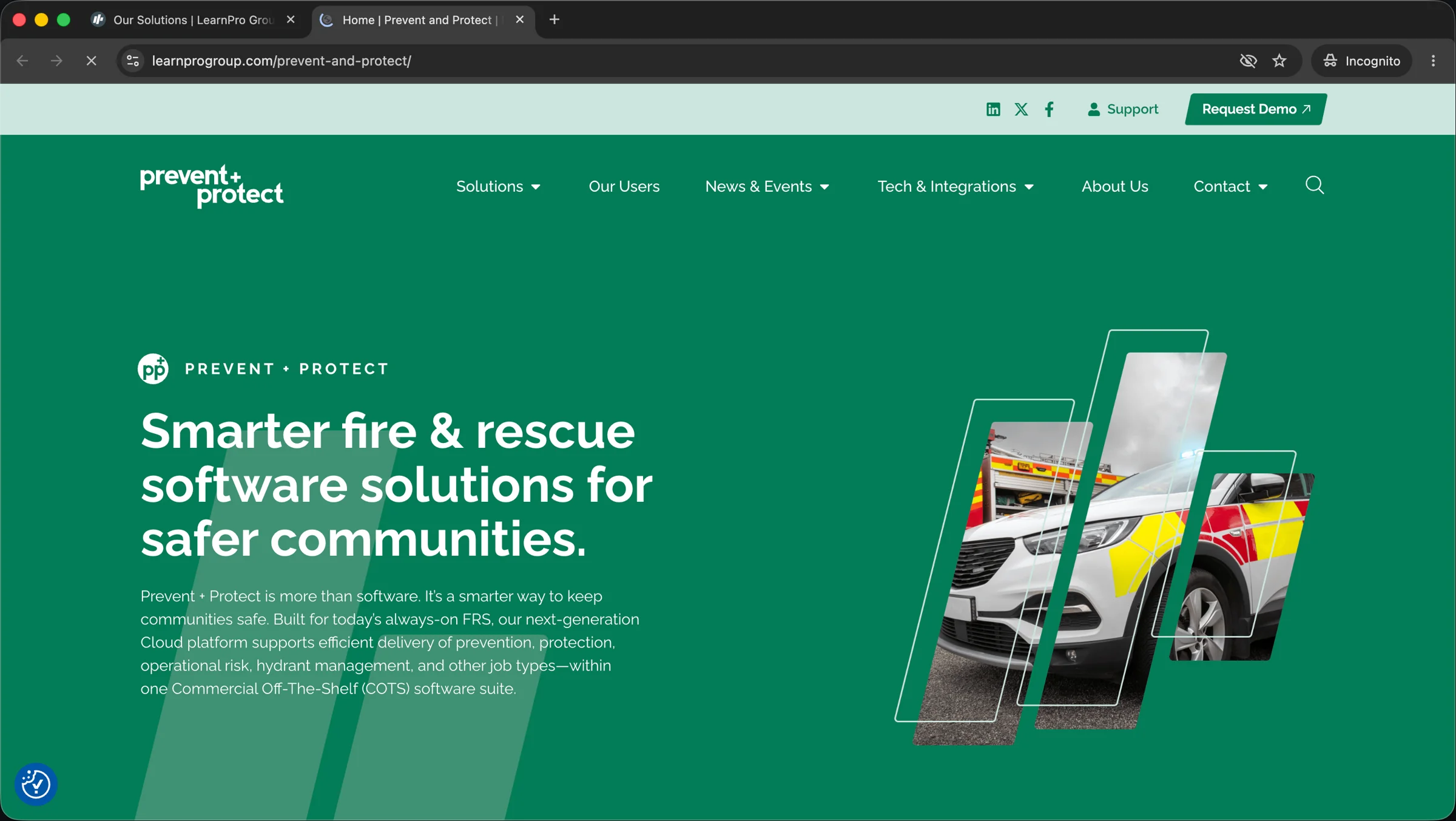 The Prevent + Protect site