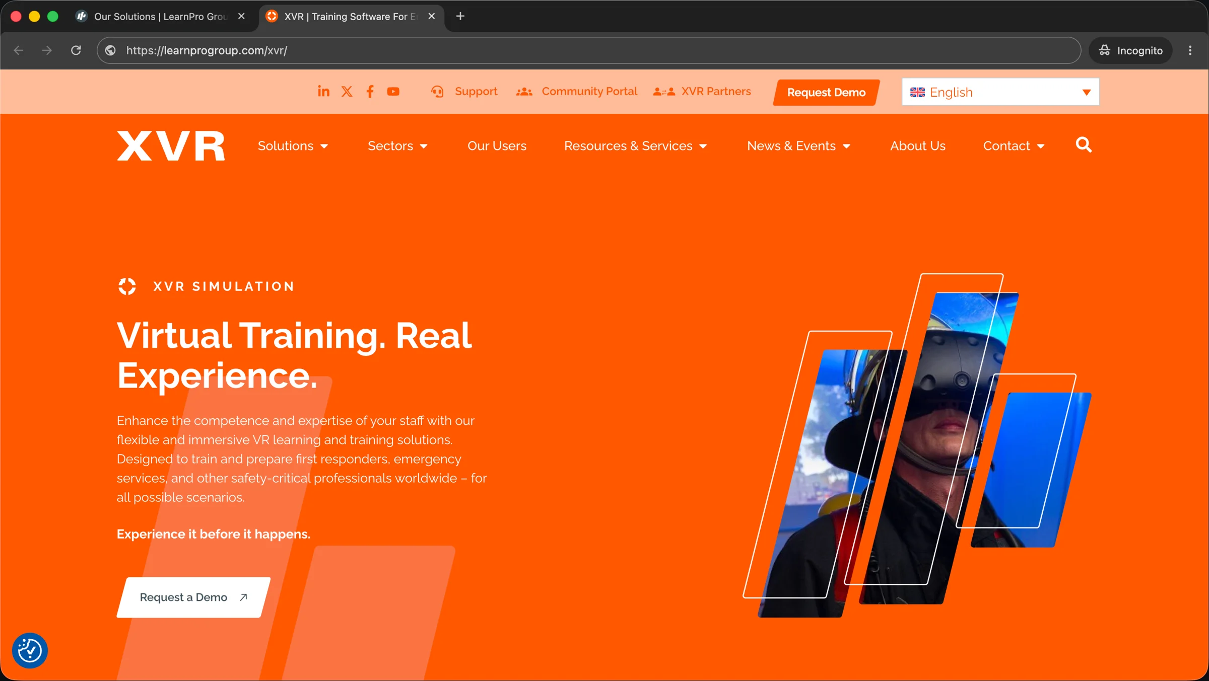 The XVR site